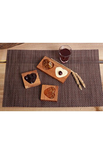 BEGONYA My Heart Mini Single Presentation Plate - Serving Plate - Bamboo Plate
