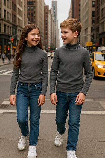 Cloise Turtleneck Kids Body Anthracite |   Girl - Boy Unisex |