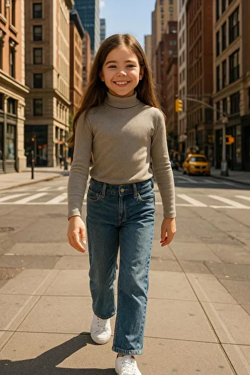 Cloise Turtleneck Kids Body Dark Stone |   Girl - Boy Unisex |