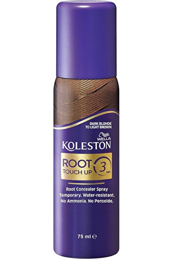 Wella Koleston Root Touch Up Spray – Water-Resistant Hair Color - Dark Blonde to Light Brown, 75ml x2
