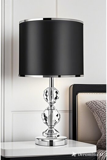 571 Store T Series Table Lamp Shade - Metal and Glass g Bus and Fabric Headboard