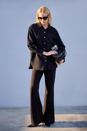 Touché Privé GOLD BUTTONED POPLIN SHIRT