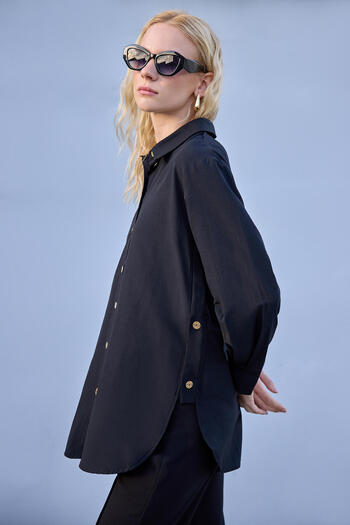 Touché Privé GOLD BUTTONED POPLIN SHIRT