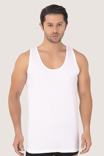 Arma Yıldız Men's White Singlet 6 Pack 100% Cotton Combed Comfortable and Regular Fit Underwear