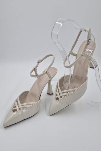 Odie Collection Women's Stylish Daily Patent Leather Pointed Toe Low-Cut Ankle Strap Stiletto