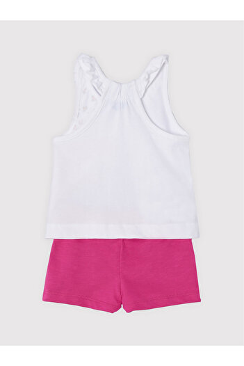 MAYORAL Girl Top and shorts set 1242 White, Pink
