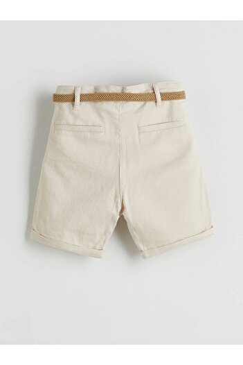 LC Waikiki Lcw Kids Beige Belted Basic Pocket Boys Shorts