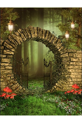 media Sticker Gate to the forest, 135 x 225 cm