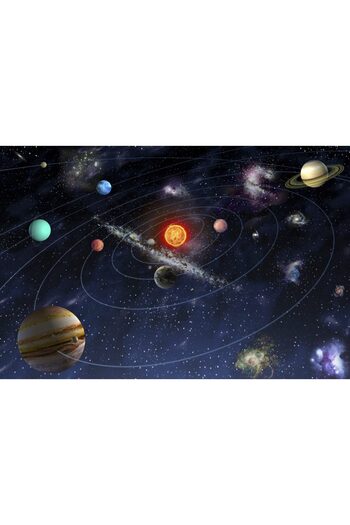media Self-adhesive and washable wall mural Universe - solar system, 220 x 135 cm