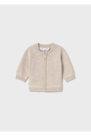 MAYORAL Baby Boy Zippered Cardigan Beige 1395
