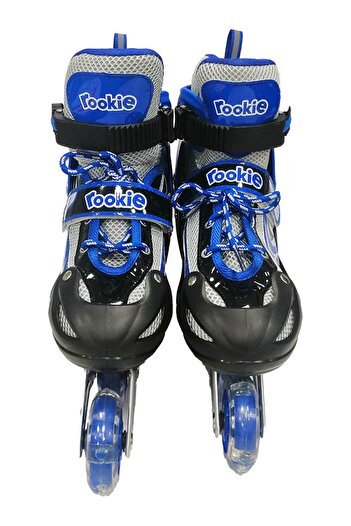 Gokidy Rookie Adjustable (35-38) Practice Skates with Light Bag Blue