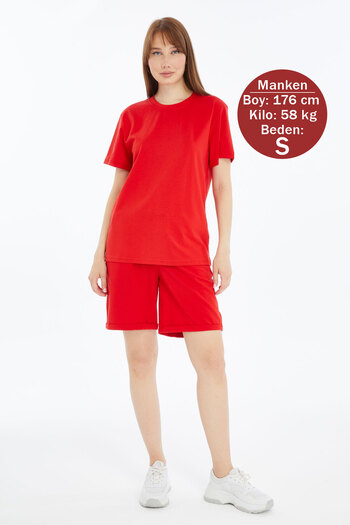 OXVİN 2-Piece Women's T-Shirt - Shorts Set Regular Modal Blend (Shorts - T-Shirt)