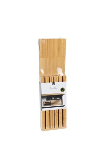 Excellent Houseware Θήκη μαχαιριού Rodez συρταριού, μπαμπού, 39 x 11 x 3,4 εκ.