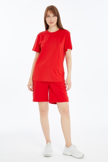 OXVİN 2-Piece Women's T-Shirt - Shorts Set Regular Modal Blend (Shorts - T-Shirt)