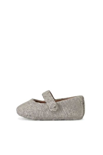 AGE OF INNOCENCE May Wool Grey, Yün Astar ve Tabanlı Gri Bebek Kız Pre-Walker Ayakkabı