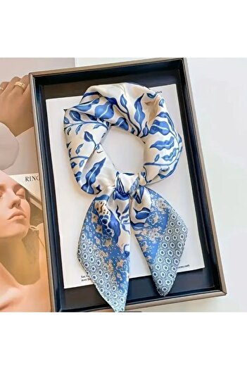 Dgt Luxury Marine, Floral Pattern Αντιηλιακή Προστασία, Αντιανεμική, Εκτύπωση Διπλής Όψης, Σάλι, Κασκόλ, Κασκόλ 70x70