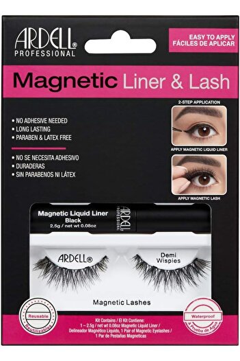 Ardell Professional Magnetic Liquid Liner & Lash - Demi Wispies - Black