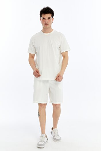 OXVİN 2-Piece Men's T-Shirt - Shorts Set Regular Modal Blend (Shorts - T-Shirt)