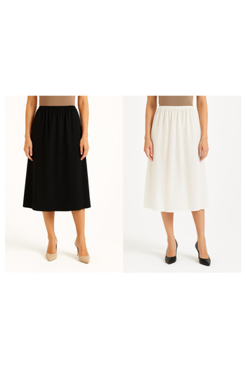Misue Handmade Shile Cloth Cotton Long Skirt Liner, 100% Cotton Underwear Petticoat, Skirt Dress Liner
