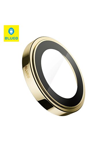 BLUEO Sapphire iPhone 16 Pro Uyumlu 9 MOhs %99.99 Safir Gold / Desert Titanium Kamera Lens Koruyucu