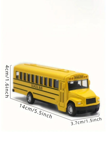 Ayver Toy Metal Bus School Service Bus 14cm