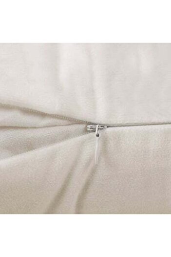 HALAMODO Leaves Printed Soft Decorative Cushion Cover White/Yellow/Grey 45x45cm
