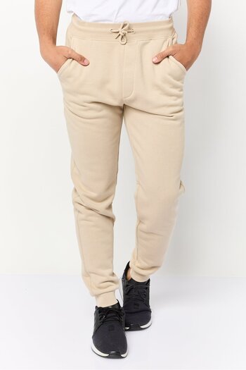 CELIO Men Regular Fit Solid Jogger Pants, Taupe