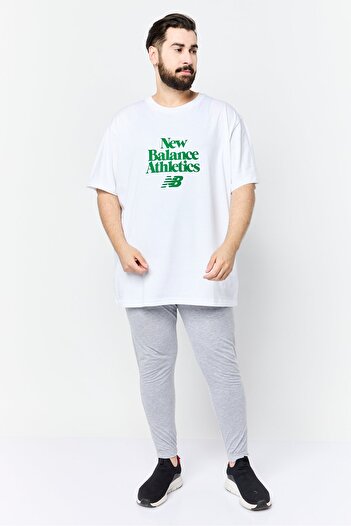 New Balance Men Relaxed Fit Short Sleeve Outdoor T-Shirts, White