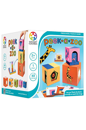Smart Games Peek-a-zoo, Play Hide-and-seek With The Animals At The Zoo.