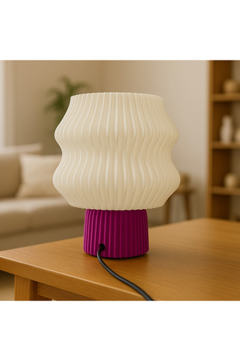 Dekor Modern Wavy Lampshade – E27 Lampholder |   25X16Cm