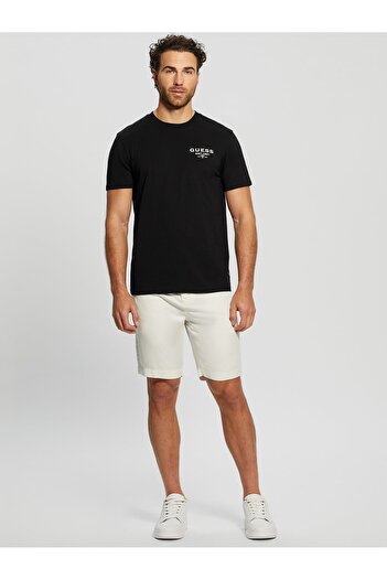 Guess Regular White Men's Shorts M4Gd25Wdx72F0I1_Bowie Draw Cord Sho