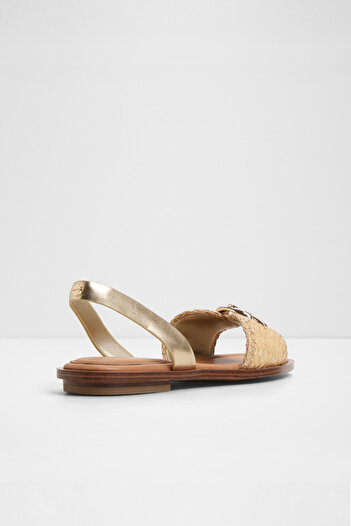 Aldo Goassı - Women's Textile Gold Flat Sandals