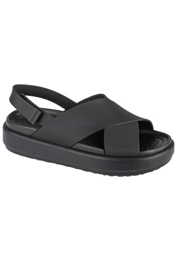 Crocs Brooklyn Luxe Cross Strap Women's Black Slippers - 209407