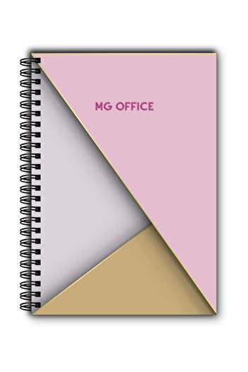 MG Office Dolce Rose A5 Notebook - Vellum - Metallic spiral, 80 sheets, thick paper, soft cover