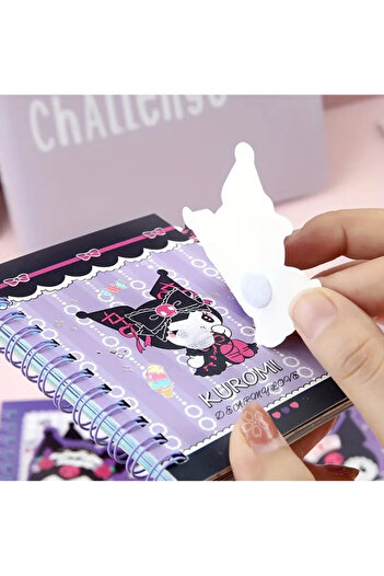 So Iconic 1 Piece Sanrio Kuromi Character Small Notepad with Bookmark