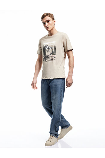 Koton Regular Waist Cotton Pocket Vintage Straight Fit Jean Trousers