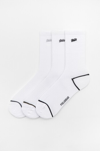 Pull & Bear Pack of 3 pairs of sports socks