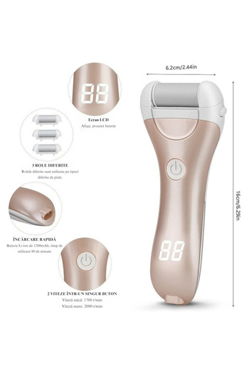 varioshop VarioShop® electric file, for soles and heels, LED display, battery, 2 speeds, 2000 rpm,