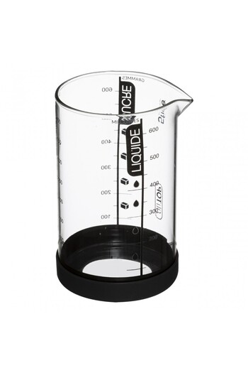 5 five simply smart Valorz graduated beaker, glass, silicone base, 8.5 x 14.5 cm