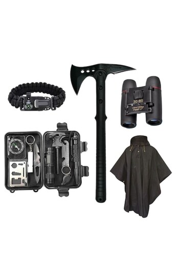 OEM Ultimate Survival Pack Survival Kit, 16 in 1, multifunctional, camping/hiking