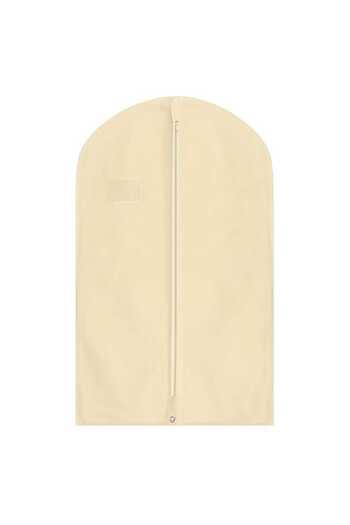 aom AIM DECO clothing cover, cream, 125 x 60 x 15 cm, with side gusset