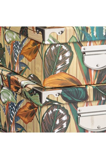 5 five simply smart Set of 6 Fleur Asian storage boxes, cardboard, 48x33.5x16 cm