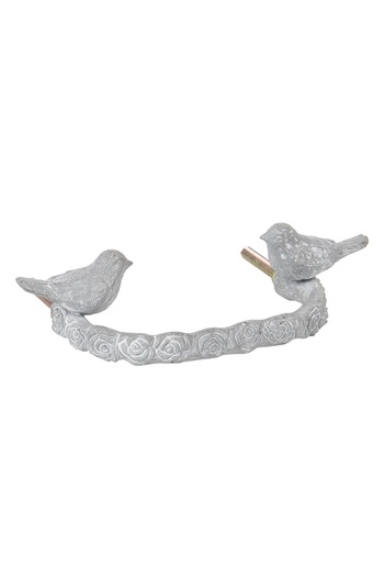 Clayre & Eef Furniture Handle Grey Iron 13x3x8 cm