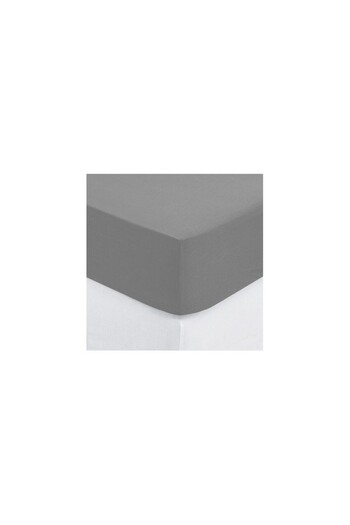 Atmosphera Créateur D'intérieur Drap house fitted sheet, grey, cotton, 160x200 cm