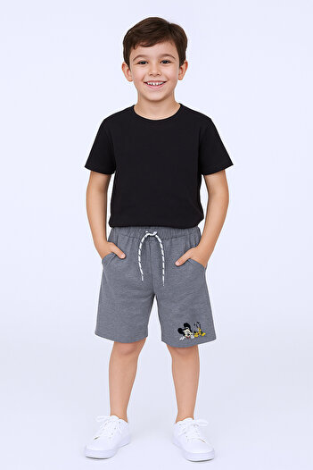 HÇM Boy's Shorts with Pockets, Solid Color Printed, Comfortable Fit E34