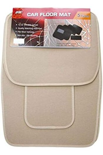 Generic AGC Non-Slip Car Foot Mat Set Beige, 5 Pieces