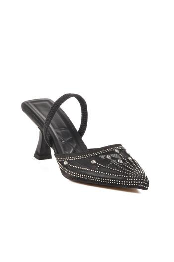 WALKWAY Black Women's Heeled Evening Dress Shoes T-100 Z