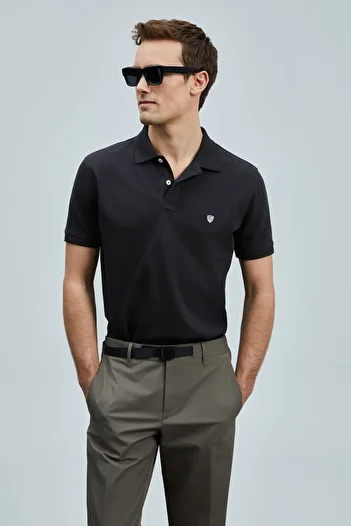 Lufian With Logo Cotton Comfort Fit Buttoned Polo Collar 2'Li t Shirt Men t Shirt 111040206S2