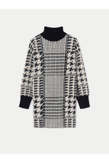 MAYORAL Girl Knitted Dress 7987 White, Black