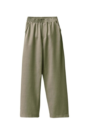 wakawakakidsstore Khaki Loose Cut Girl's Trousers